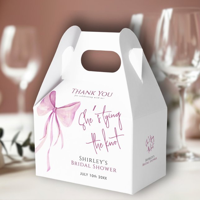 Blush Pink Bow Sie bindet das Brautparty des Knote Geschenkschachtel (Von Creator hochgeladen)