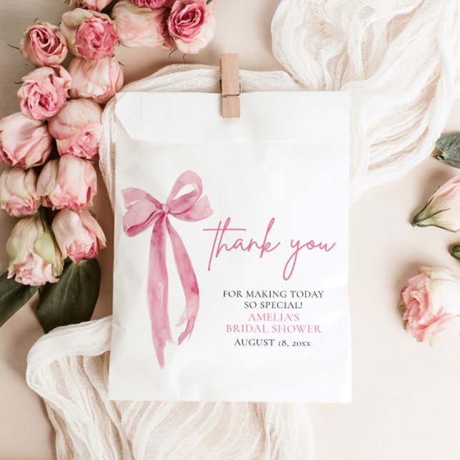 Blush Pink Bow Sie bindet das Brautparty des Knote Geschenktütchen (Von Creator hochgeladen)
