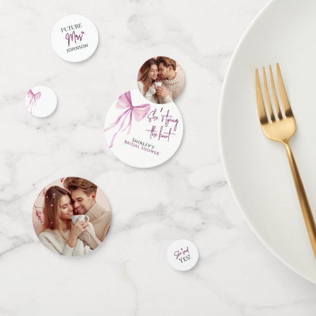 Blush Pink Bow Sie bindet das Brautparty des Knote Konfetti (Gruppe)