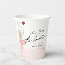 Blush Pink Bow Sie bindet das Brautparty des Knote Pappbecher