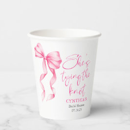Blush Pink Bow Sie bindet das Brautparty des Knote Pappbecher