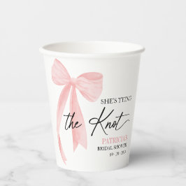 Blush Pink Bow Sie bindet das Brautparty des Knote Pappbecher