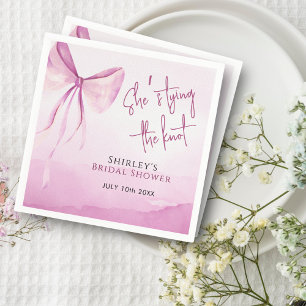 Blush Pink Bow Sie bindet das Brautparty des Knote Serviette