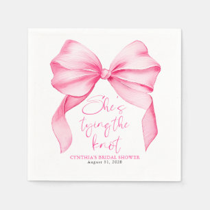 Blush Pink Bow Sie bindet das Brautparty des Knote Serviette