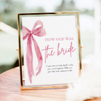 Blush Pink Bow wie alt war das Brautparty der Brau
