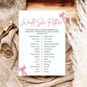 Blush Pink Bow würde sie eher Brautparty spielen Einladung