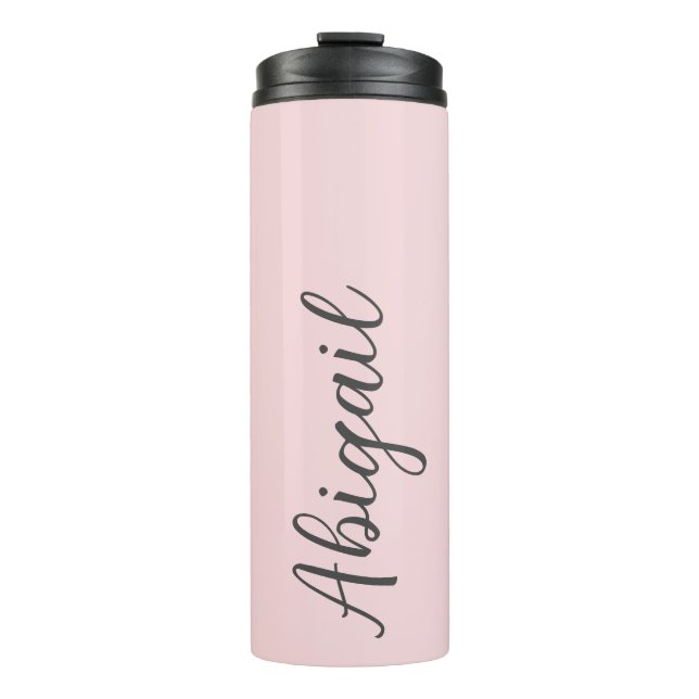 Blush Pink Brautparty Bridesmaid Thermosbecher (Vorderseite)