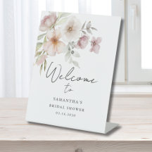 Blush Pink Brautparty Willkommen