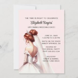 Blush Pink Bridal Dusche Einladung