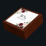 Blush Pink Burgundy Red 50. Geburtstagsgeschenk Erinnerungskiste<br><div class="desc">Blush Pink Burgundy Red 50. Geburtstags-Geschenkboxen</div>