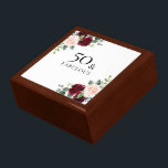 Blush Pink Burgundy Red 50. Geburtstagsgeschenk Erinnerungskiste<br><div class="desc">Blush Pink Burgundy Red 50. Geburtstags-Geschenkboxen</div>