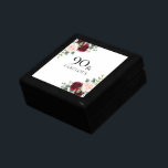 Blush Pink Burgundy Red 90. Geburtstagsgeschenk Erinnerungskiste<br><div class="desc">Rosa Burgund Red 90. Geburtstagsparty Geschenkboxen</div>