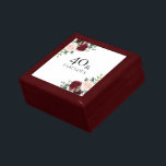 Blush Pink Burgundy Red Womans 40. Geburtstag Erinnerungskiste<br><div class="desc">Blush Pink Burgundy Red Womans 40. Geburtstagskiste</div>