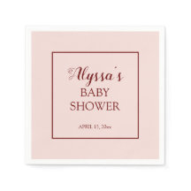 Blush Pink Burgundy Traditionelle Babydusche