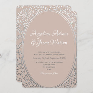 Blush Pink Calligraphy Wedding Einladung
