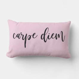 Blush Pink Carpe Diem Elegantes Skript Lendenkissen