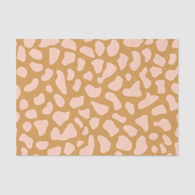 Blush Pink Cheetah Print Decoupage Seidenpapier (Vorderseite)