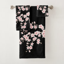BLUSH Pink Cherry Blossom Black
