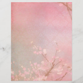 Blush Pink Cherry Blossom Scrapbook Paper