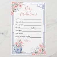 Blush Pink Chinoiserie Ginger Jar Baby Vorhersagen