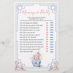 Blush Pink Chinoiserie Ginger Jar Mommy oder Daddy