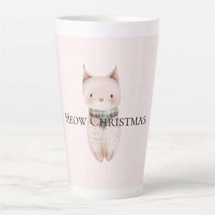 Blush Pink Christmas Cat Milchtasse
