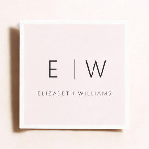 Blush Pink Classic Elegant Modernes Minimalistisch Serviette