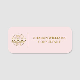 Blush Pink Company Firmenlogo Mitarbeiter Magnetic Namensschild