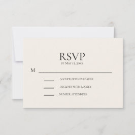 Blush Pink Cream Wedding RSVP
