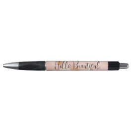 Blush Pink Creme White Gold Cowhide Kugelschreiber