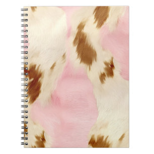 Blush Pink Creme White Gold Cowhide Notizblock