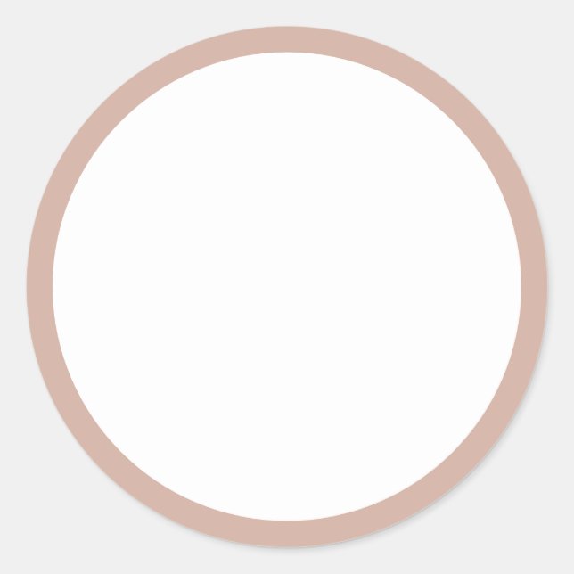 Blush Pink D2AFA1 Blank Runder Aufkleber (Vorderseite)