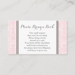 Blush Pink Damask Babydusche Reservierungskarte Begleitkarte