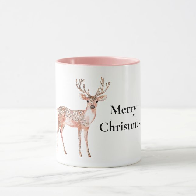 Blush Pink Dei Christmas Tasse (Zentrum)