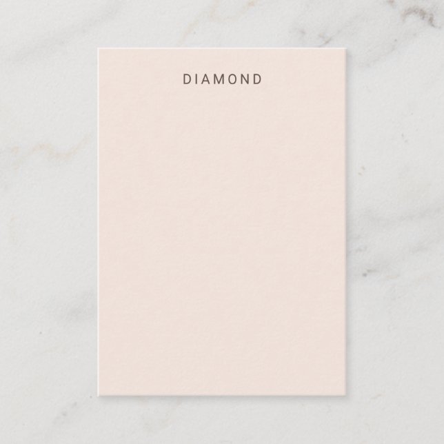 Blush Pink Diamond Display Card Visitenkarte (Vorderseite)