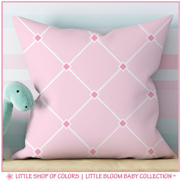 Blush Pink Diamond Pattern Kinderzimmer Kissen