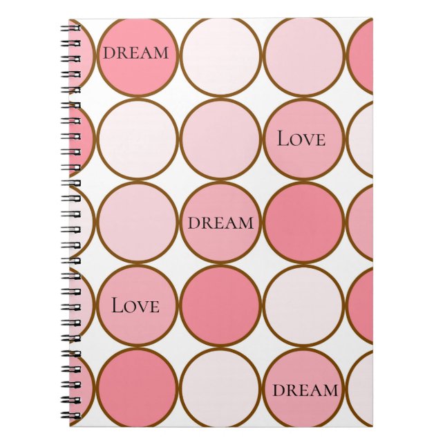 Blush Pink Dots Dream Liebe Notizblock (Vorderseite)