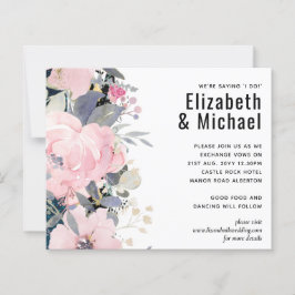 Blush Pink Dusty Blue Floral Wedding Budget