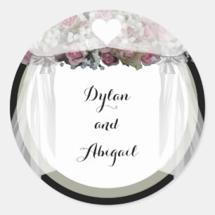 Blush Pink & Dusty Green Wedding Sticker