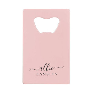 Blush Pink Dusty Pink Moderner Minimalistischer Na Geldbeutel Flaschenöffner