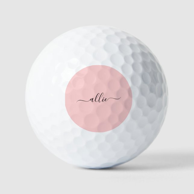 Blush Pink Dusty Pink Moderner Minimalistischer Na Golfball (Vorderseite)