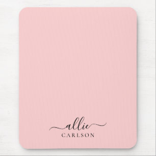Blush Pink Dusty Pink Moderner Minimalistischer Na Mousepad