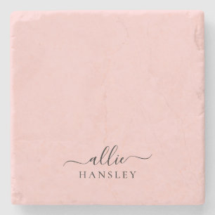 Blush Pink Dusty Pink Moderner Minimalistischer Na Steinuntersetzer