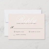 Blush Pink Einfach modern Elegant Minimal Monogram