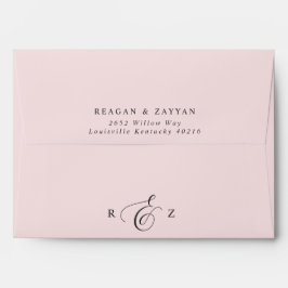 Blush Pink Einfaches Skript Hochzeit