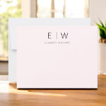 Blush Pink Elegant Modernes Minimalistisch Danke<br><div class="desc">Dank unserer Classic Elegant Modern Minimalistisch Monogram Dankeschön an den Stil. Diese sorgfältig gestalteten Karten verbinden zeitlose Eleganz mit zeitgemäßem Minimalismus und sind somit die perfekte Wahl, um Ihre Wertschätzung zu vermitteln. Diese Dankkarten sind mit Präzision und Liebe zum Detail gestaltet und sind mehr als nur Schreibwaren; sie sind personalisierte...</div>