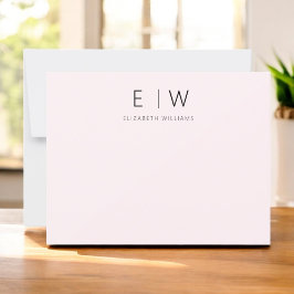 Blush Pink Elegant Modernes Minimalistisch Danke