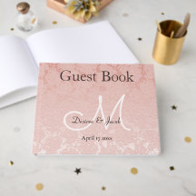 Blush Pink Elegant Wedding Empfang Monogram