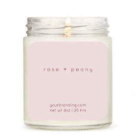 Blush Pink Elegante Candle Cosmetic Aufkleber Etik