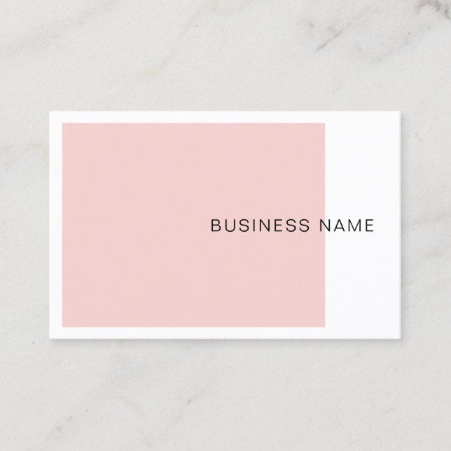 Blush Pink Elegante Company Moderne, einfache Vorl Visitenkarte (Vorderseite)